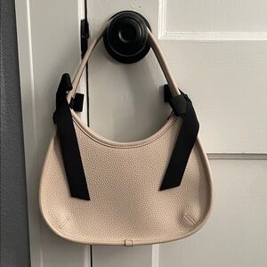 Coach Ergo Coachtopia Cream Handbag with Black Bows